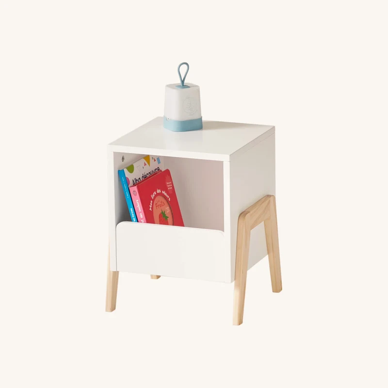 Chevet enfant ligne rétro blanc chez Vertbaudet