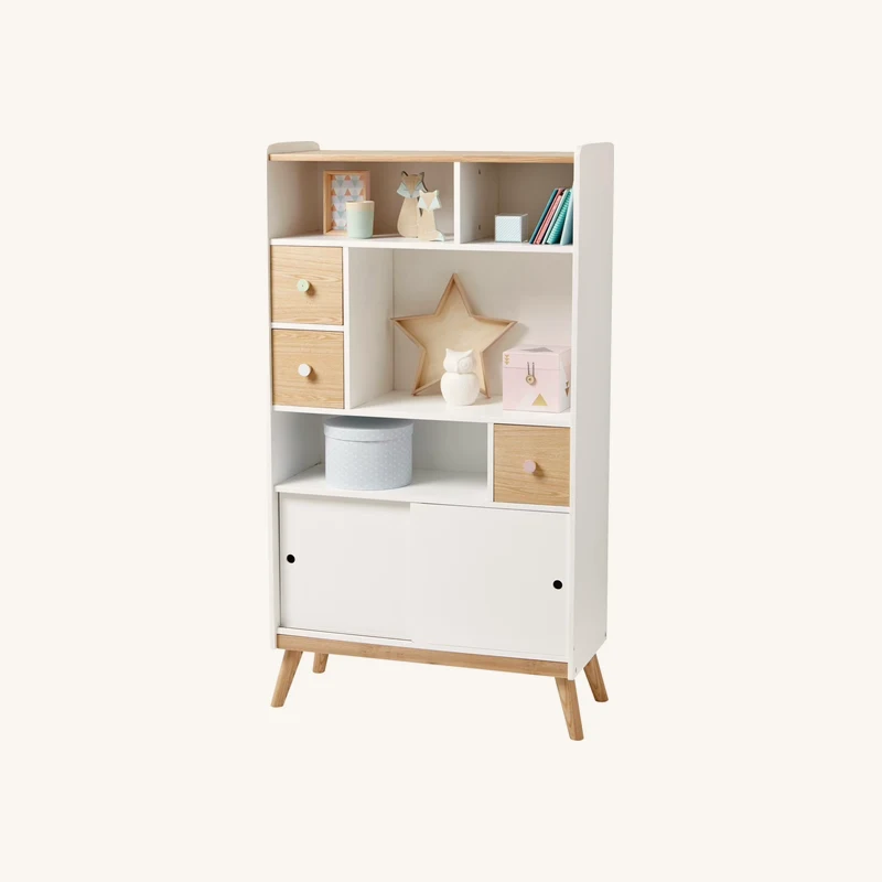 Etagère-bibliothèque confetti blanc chez Vertbaudet